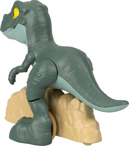 Fisher-Price Imaginext Jurassic World Dinosaur, Tyrannosaurus Rex Push-Toy with Rolling Wheels & Wiggling Motion, 5.5-inch Tall T. rex in Saudi Arabia