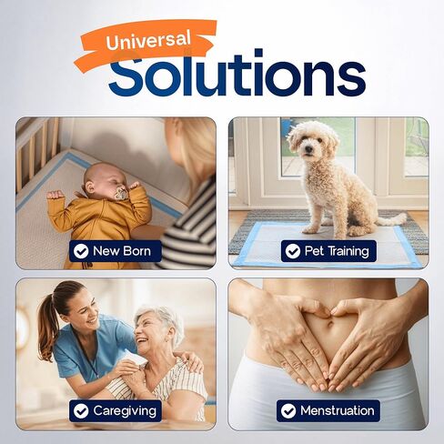وسادات Healqu للجراء - عدد 100، 24 × 24 - تقنية متقدمة مضادة للتسرب من أجل اقتحام المنزل والتدريب - وسادات تبول الجراء فائقة الامتصاص - مثالية للكلاب والجراء والقطط - وسادات تدريب الحيوانات الأليفة الجذابة in Kuwait
