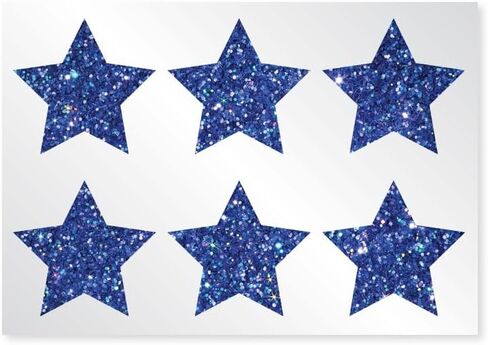 ملصق وجه أسود من EyeBlack Glitter Stars Eye للتشجيع والتخرج المدرسي والألعاب الرياضية - ملصق خد قابل للتقشير واللصق - بريق لامع 12 ملصقًا / 6 أزواج in Kuwait