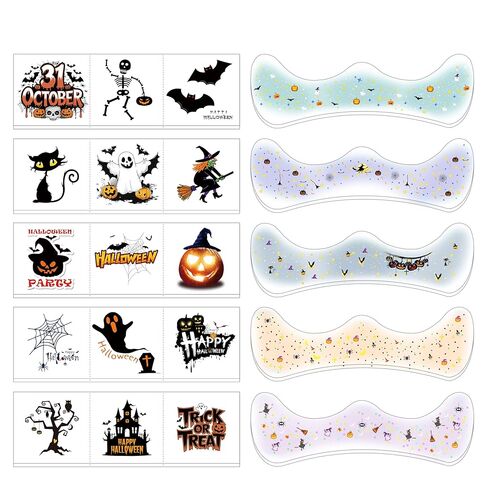 20 Pcs Halloween Makeup Decorations,DIY Halloween Glitter Freckles Face Tattoos Stickers,Sparkle and Waterproof halloween Rave Accessories Face Paint Makeup Kit for Women, Kids, Party Supplies in Saudi Arabia