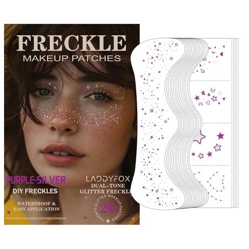 20 Pcs Halloween Makeup Decorations,DIY Halloween Glitter Freckles Face Tattoos Stickers,Sparkle and Waterproof halloween Rave Accessories Face Paint Makeup Kit for Women, Kids, Party Supplies in Saudi Arabia