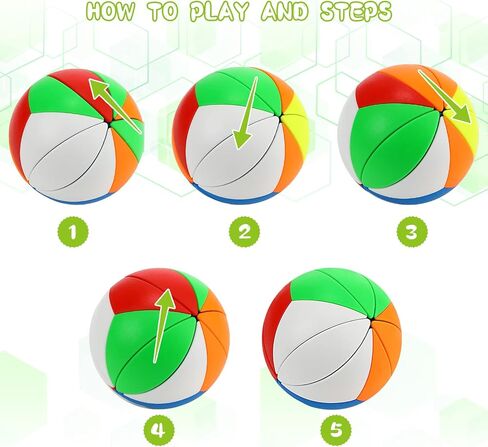 Jerify Ivy Cube 2 Pack Twist 3x3 Stickerless Cube Mini Ball Shaped Puzzles Toy 2 Styles Birthday Gifts Classroom Rewards School Supplies for Students Beginners Skilled Players in Saudi Arabia