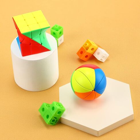 Jerify Ivy Cube 2 Pack Twist 3x3 Stickerless Cube Mini Ball Shaped Puzzles Toy 2 Styles Birthday Gifts Classroom Rewards School Supplies for Students Beginners Skilled Players in Saudi Arabia
