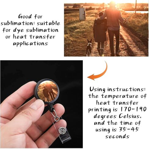 Hotop 30 Pieces 2 Inch Sublimation Badge Reel Blanks Round Sublimation Aluminum Sheets Blanks Aluminum Board Heat Transfer Stickers for Collapsible Phone Holders Custom Personalized Photo in Saudi Arabia