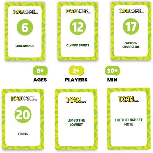 I Can Name... | Fast-Paced Family Party Game of Bidding & Brainpower | Hilarious Card Game Night, Party Game for Teens, and Adults, for Groups and Gatherings | 325 Fun Challenge Cards in Saudi Arabia