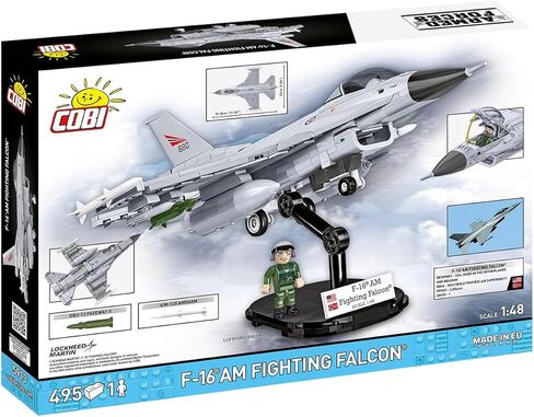 COBI Armed Forces SU-57 Felon Aircraft F-16AM Fighting Falcon Plane in Saudi Arabia