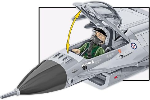 COBI Armed Forces SU-57 Felon Aircraft F-16AM Fighting Falcon Plane in Saudi Arabia