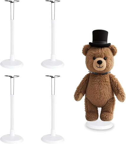 WCHOSOZH 8Pcs Adjustable Doll Stands, Action Figure Stands with Expandable Waist, Support Bracket Doll Racks for 4"-8" Dolls, Display Holder Accessories for Craft Party (15cm, Black) in Saudi Arabia