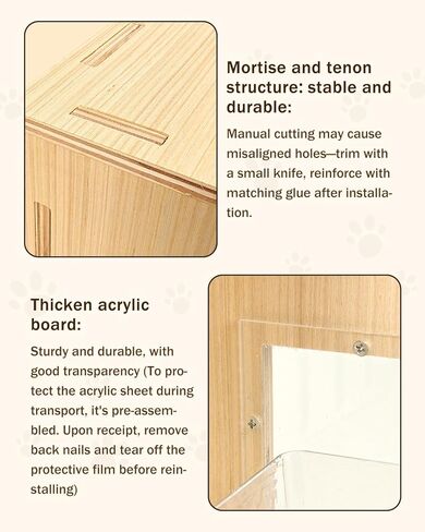 Small Wooden Hamster Cage for Dwarf Hamsters, 15.8" Portable Habitat with Acrylic Panels & Openable Top, Includes Water Bottle & Platform for Robo, Winter White Hamsters & Campbell’s Dwarf Hamsters in Saudi Arabia