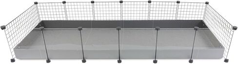 GuineaDad Piggy Condo - قفص C&C ممتاز لخنازير غينيا والحيوانات الصغيرة مع قاعدة Coroplast | شبكات أكريليك وC&C للحيوانات الأليفة الصغيرة (شبكات C&C، قياسية (29 بوصة × 58.5 بوصة × 14.5 بوصة)) in Kuwait