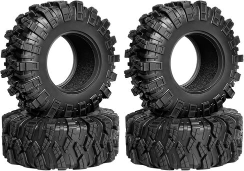 1.3" Crawler Tires Soft Rubber 1.3 RC Tires with Foam Insert for 1/18 TRX4M 1/24 SCX24 FCX24 RC Crawler Car Upgrade (4PCS) in Saudi Arabia