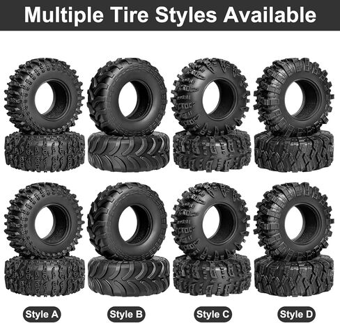 1.3" Crawler Tires Soft Rubber 1.3 RC Tires with Foam Insert for 1/18 TRX4M 1/24 SCX24 FCX24 RC Crawler Car Upgrade (4PCS) in Saudi Arabia