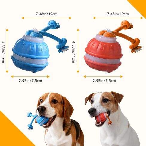 Interactive Dog Toys,Upgraded Motion Activated Rolling Dog Ball Toy for Small/Medium Dogs,Smart Automatic Rolling Toy with USB Rechargeable,Interactive Dog Balls(2PCS) in Saudi Arabia