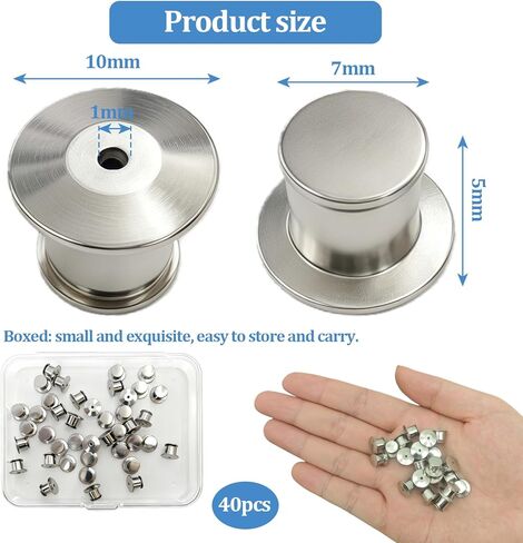 40PCS Metal Locking Pin Backs，Durable Pin Backs Locking Buckles，Pin Keepers for Badges, Brooches, and DIY Crafts in Saudi Arabia