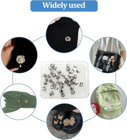 40PCS Metal Locking Pin Backs，Durable Pin Backs Locking Buckles，Pin Keepers for Badges, Brooches, and DIY Crafts in Saudi Arabia