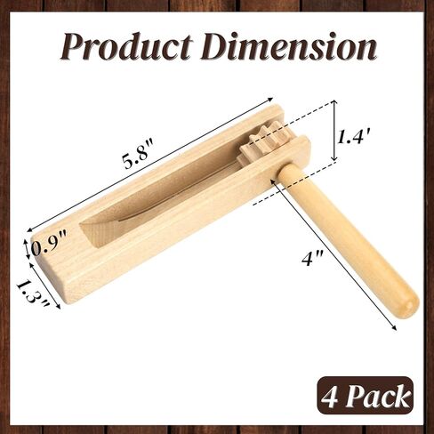 4 Pack Wooden Ratchet Noise Maker, Spinning Rattle Ratchet Instrument, Traditional Mexican Matraca Enquipment for Graduation, Parties, Football Events, Party Favors, Sporting Events in Saudi Arabia