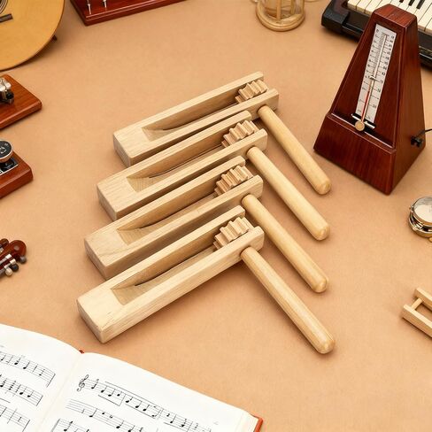 4 Pack Wooden Ratchet Noise Maker, Spinning Rattle Ratchet Instrument, Traditional Mexican Matraca Enquipment for Graduation, Parties, Football Events, Party Favors, Sporting Events in Saudi Arabia