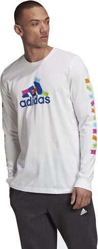adidas Men's Athletics Graphic Long Sleeve Tee in Kuwait