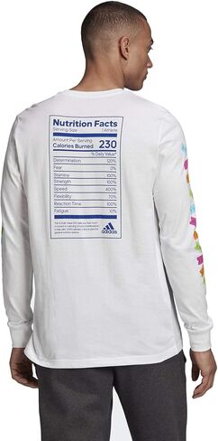 adidas Men's Athletics Graphic Long Sleeve Tee in Kuwait