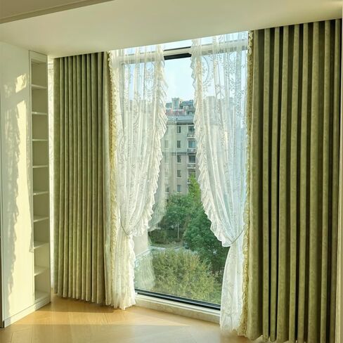 5.5 Yards Green Ruffle Lace Trim, 2.8'' Wide Pleated Lace Fabric Ribbon for Sewing DIY Clothing Wedding Home Decor in Kuwait