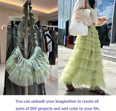 5.5 Yards Green Ruffle Lace Trim, 2.8'' Wide Pleated Lace Fabric Ribbon for Sewing DIY Clothing Wedding Home Decor in Kuwait