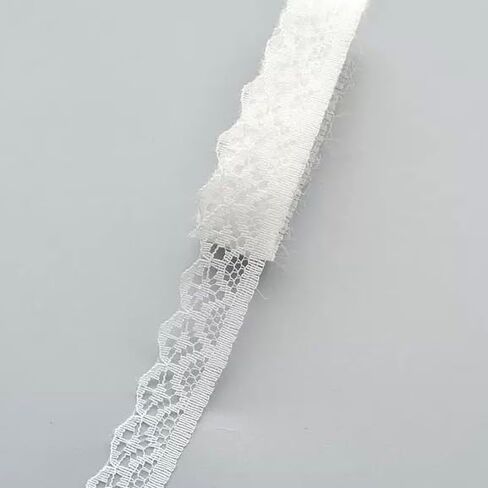 1pc White Lace Ribbon Roll, Fabric Vintage Pattern Roll Ribbons Trim Sewing Crafts for Gift DIY Wrapping Dress Decoration Wedding in Saudi Arabia
