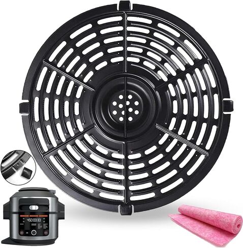 صينية مقلاة هوائية 6.5QT لطباخ الضغط 6.5QT Ninja OL500 OL501 Foodi ومقلاة الهواء، صينية شواء مطورة، رف شبكي لشبكة نينجا 6.5QT، مقلاة هوائية 6.5QT، آمنة للاستخدام في غسالة الأطباق in Kuwait