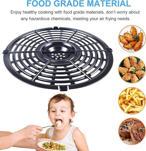 صينية مقلاة هوائية 6.5QT لطباخ الضغط 6.5QT Ninja OL500 OL501 Foodi ومقلاة الهواء، صينية شواء مطورة، رف شبكي لشبكة نينجا 6.5QT، مقلاة هوائية 6.5QT، آمنة للاستخدام في غسالة الأطباق in Kuwait