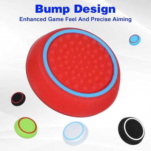 Ouligay 10 Pairs Controller Thumb Grips for Ps4/Ps5 Silicone Joystick Caps Replacement Anti-Slip Anti-Stickiness Thumbstick Grips Caps Cover Full Protection in Saudi Arabia