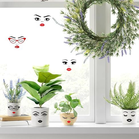 ملصقات وجه DIY للحرف اليدوية - عيون ممتعة ومبتكرة، شفاه، فم، حواجب، شارات أنف للهالوين، مستلزمات حفلات العطلات، وديكور أواني الزهور in Kuwait