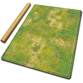 Jucoci Tabletop Wargaming Battlemat 44'' x 60'' with WH40K Deployment Zones and Grid (Grassland) in Kuwait