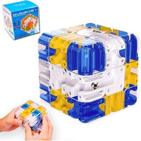 3D Rolling Ball Maze Cube Puzzle - Maze Cube for Kids Labyrinth 3D Puzzle Maze Cube Ball Twist Roll Brain Teaser Toys, Cultivate Logical Thinking for Puzzle Cube Gift for Adults Teens Kids (Blue) in Saudi Arabia