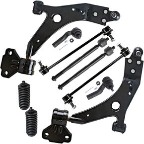Detroit Axle - Front End 10pc Suspension Kit for 03-11 Ford Crown Victoria Lincoln Town Car Mercury Grand Marquis, 03-04 Marauder, Upper Control Arms Sway Bars Lower Ball Joints Tie Rods Replacement in Saudi Arabia