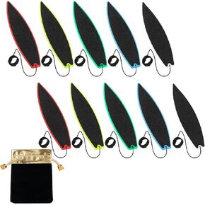 11-Piece Finger Surfboard, Mini Skateboards for Fingers Set with Storage Bag, Multi-Color Plastic Surfboards for Desktop Fun, Office Stress Relief and Creative Play, Portable Travel in Kuwait