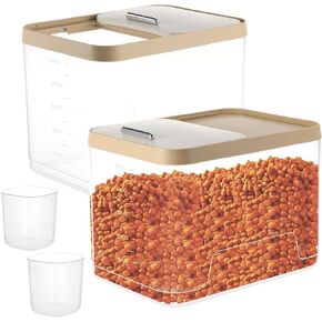 2 حزمة 10 رطل حاوية تخزين طعام الكلاب حاوية تخزين طعام الحيوانات الأليفة محكمة الغلق حاوية طعام القطط صندوق تخزين طعام الحيوانات الأليفة الشفاف in Kuwait