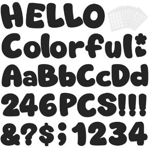 246 Pcs Bulletin Board Letters 4 Inch, Colorful Cutout Letters for Classroom Wall, Poster Board Letter with Adhesive Dot Alphabet Numbers Punctuation for Display School and Classroom Decor (Pastel) in Saudi Arabia