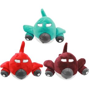FRCOLOR Dog Chew Toy Plane Shape 3-Pack Puppy Teething Chew Toys with Squeaky Sound Interactive Pet Playing Toy for Dogs and Cats in Saudi Arabia