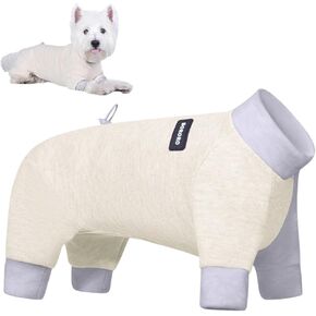 Dog Fleece Sweater, Winter Warm Clothes Jumpsuit for Small & Medium Puppies, Soft Stretch Thermal Pajamas for Boy Girl (Lavender,M) in Kuwait