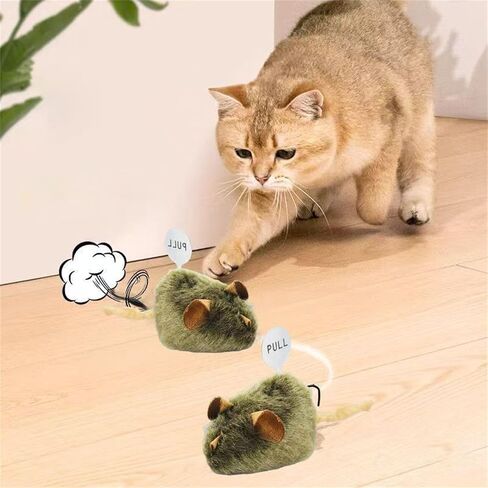 Cute Plush Cats,Plush Squeaky Plush Cats Toy Automatic Electronic Moving Mouse Kitten Toy for Indoor Play Exercises in Saudi Arabia