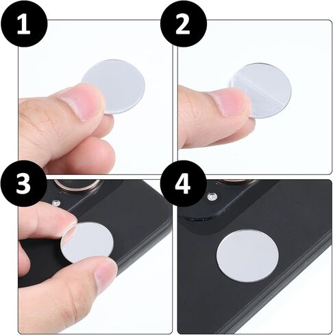 50 Pcs Circle Mirror Stickers 4 Mini Size Small Round Mirror Adhesive Tiles Small Mirrors for Crafts Mirrors Tiles Home Decoration for DIY Crafts Projects Supplies Door Wall (1", 2", 3", 4") in Saudi Arabia