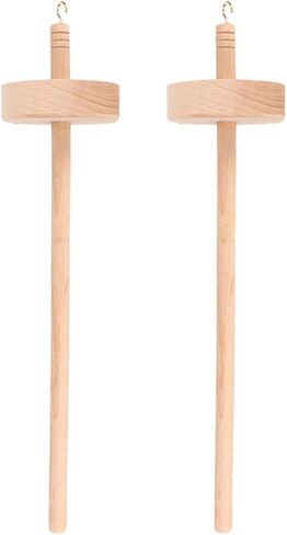 2psc قطرة المغزل، أعلى دوامة الغزل تدور DIY عجلة الغزل الدوار اليد مكرنك الغزل الخشبي المغزل الحرف العرض لصنع الغزل اليدوي in Saudi Arabia