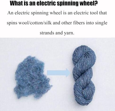 12V Adjustable Electric Fiber Spinning Wheel - Professional Yarn Spinning Wheel Kit 800rpm Maximum Speed,No Installation Required Spinning Wheel for DIY Artisans Yarn Weaving in Saudi Arabia