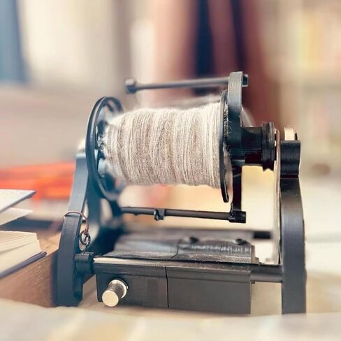 12V Adjustable Electric Fiber Spinning Wheel - Professional Yarn Spinning Wheel Kit 800rpm Maximum Speed,No Installation Required Spinning Wheel for DIY Artisans Yarn Weaving in Saudi Arabia