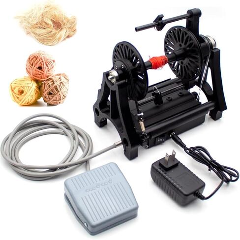 Electric Mini Spinning Wheel Household Wool - Adjustable Spinning Fibre Spinning Wheel with Pedal for DIY Artisans Yarn Weaving,4 Ounce Capacity AC100-240V,Purple-18 * 14 * 17cm in Saudi Arabia