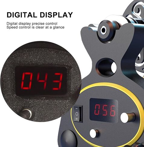 Adjustable-Speed Electric Spinning Wheel, 12V Digital Display Yarn Winder, Portable Winding Tool,Black in Saudi Arabia