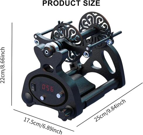 Adjustable-Speed Electric Spinning Wheel, 12V Digital Display Yarn Winder, Portable Winding Tool,Black in Saudi Arabia