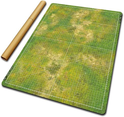 Jucoci Tabletop Wargaming Battlemat 44'' x 60'' with WH40K Deployment Zones and Grid (Grassland) in Kuwait