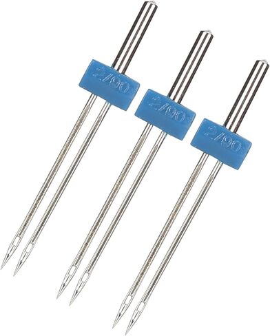 Double Needles Pins, Stainless Steel Threading and Hooking Stitches, 3pcs, for Sewing Machines in Saudi Arabia