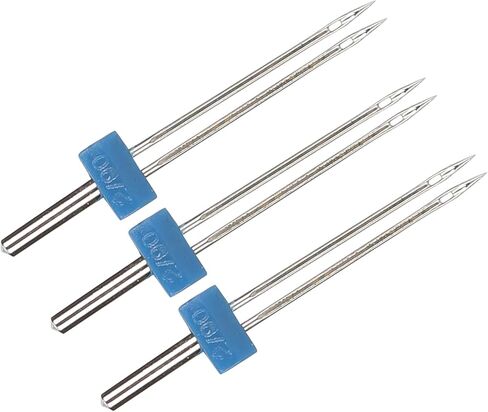 Double Needles Pins, Stainless Steel Threading and Hooking Stitches, 3pcs, for Sewing Machines in Saudi Arabia