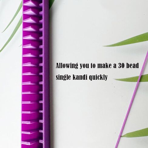 JILINWEI Kandi Braclet Helper Tray,Purple Bead Holder Making Tool with Bead Needles,30 Slots in Saudi Arabia